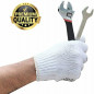 12 PAIRS WHITE POLY COTTON STRING KNIT WORK SAFETY GLOVES Nylon Glove