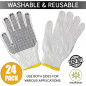 12 PAIRS WHITE POLY COTTON STRING KNIT WORK SAFETY GLOVES Nylon Glove