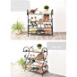 4Tier Metal Shoe Rack Organizer Holds 12 Pairs Plant Stand Flower Pot Display