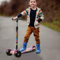 3 Wheel Adjustable LED Kick Scooter Deluxe Height T-bar Glider For Toddler Kids