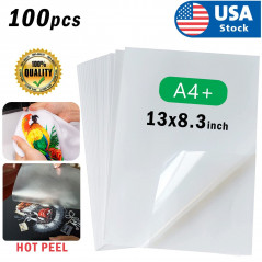 USA DTF Direct to Transfer Film Rough Back Press Printing Hot Peel 100  Sheets
