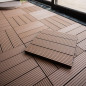 11PCS 12x12'' Patio Deck Tiles Interlocking Wooden Snap Flooring Tiles Outdoor B