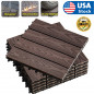 11PCS 12x12'' Patio Deck Tiles Interlocking Wooden Snap Flooring Tiles Outdoor A