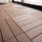 11PCS 12x12'' Patio Deck Tiles Interlocking Wooden Snap Flooring Tiles Outdoor B