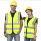 NEW Safety Vest High Visibility Reflective Stripes Orange & Green work vest