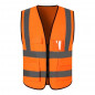 NEW Safety Vest High Visibility Reflective Stripes Orange & Green work vest