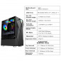 High Quality Gaming PC Desktop Computer Gaming ITX Case ATX Black