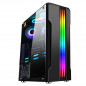 Black RGB light PC Case ATX M-ATX Mid-Tower Gaming Computer Case Tempered Glass