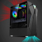 High Quality Gaming PC Desktop Computer Gaming ITX Case ATX Black+6Fan