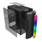 Black RGB light PC Case ATX M-ATX Mid-Tower Gaming Computer Case Tempered Glass