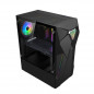 High Quality Gaming PC Desktop Computer Gaming ITX Case ATX Black+6Fan