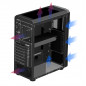 Black RGB light PC Case ATX M-ATX Mid-Tower Gaming Computer Case Tempered Glass