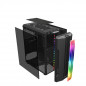 Black RGB light PC Case ATX M-ATX Mid-Tower Gaming Computer Case Tempered Glass