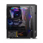 Black RGB light PC Case ATX M-ATX Mid-Tower Gaming Computer Case Tempered Glass