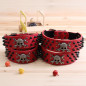 Skull Metal Studded Spiked Rivet Large Dog Collar  PU Leather Collar Shepherd