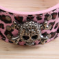 Skull Metal Studded Spiked Rivet Large Dog Collar  PU Leather Collar Shepherd