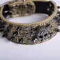 Skull Metal Studded Spiked Rivet Large Dog Collar  PU Leather Collar Shepherd