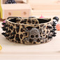 Skull Metal Studded Spiked Rivet Large Dog Collar  PU Leather Collar Shepherd