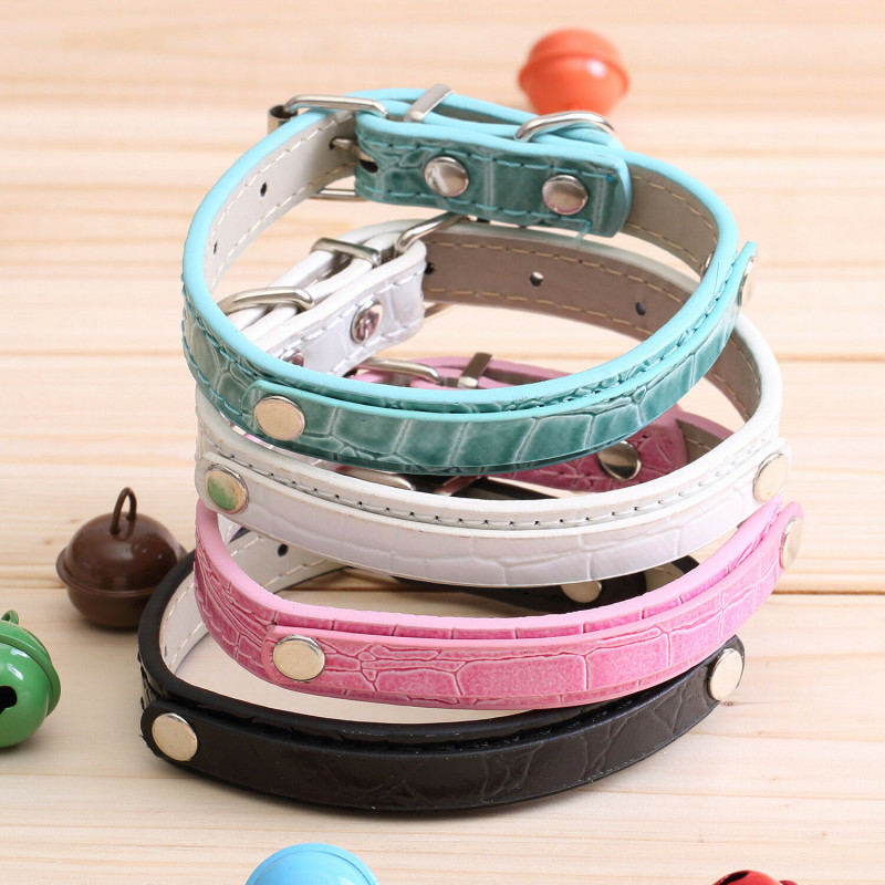 Pet-Dog-Buckle-Cool-Collar-PU-Leather-Neck-Strap-Rhinestone