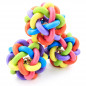 Pet Dog Cat Toy Colorful Rubber Round Ball With Bell Puppy Training Chewing Toy