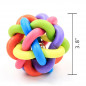 Pet Dog Cat Toy Colorful Rubber Round Ball With Bell Puppy Training Chewing Toy