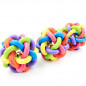 Pet Dog Cat Toy Colorful Rubber Round Ball With Bell Puppy Training Chewing Toy