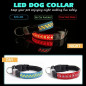 USB Charging LED Light Safety Pet Collar, Adjustable PU Dog Collar Night Walking