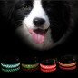 USB Charging LED Light Safety Pet Collar, Adjustable PU Dog Collar Night Walking