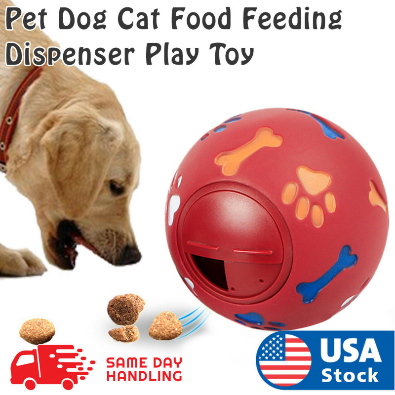 Pet Dog Puppy Cat Rubber Dental Teeth Chew Food Feeding Dispenser Play Toy