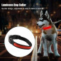 USB Charging LED Light Safety Pet Collar, Adjustable PU Dog Collar waterproof