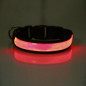 USB Charging LED Light Safety Pet Collar, Adjustable PU Dog Collar waterproof