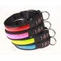 USB Charging LED Light Safety Pet Collar, Adjustable PU Dog Collar waterproof