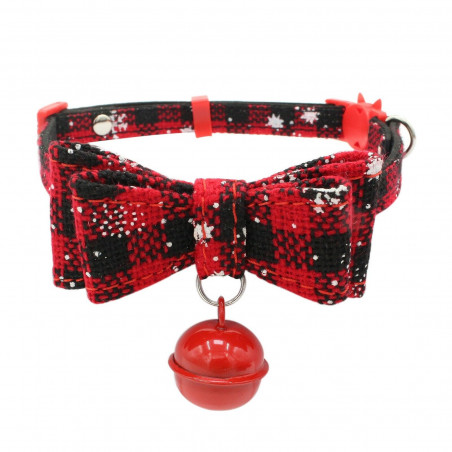 Christmas Dog Cat Pet Puppy Bowknot Necktie Break away Collar Bow Tie Necklace