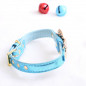 Jeweled Bow PU Dog Collar Leather crystals Cat Adjustable  Hook with free bell