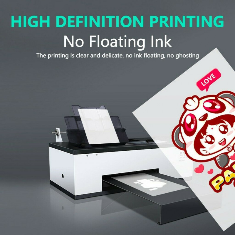 A3 Dtf L1800 Printer Direct To Film Transfer Printer Home W Roller Feeder 2984