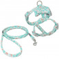 Cute flower Cat Harness and Leash Dog Leash with Adjustable Strap Collar