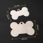 Custom Engraved STAINLESS STEEL BONE Pet Tag PAW PRINT Dog Cat ID IDENTIFICATION