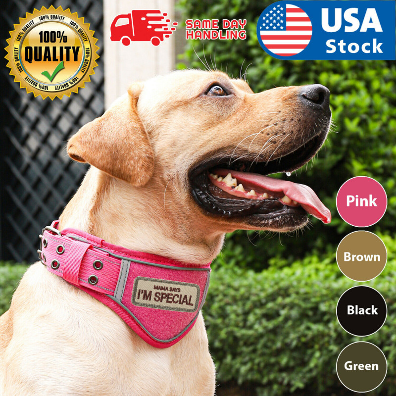 K9 Tactical Dog Collar, Military Heavy Duty Adjustable Collar Metal Buckle