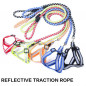 Humane Adjustable Reflective Nylon Dog Puppy Walking Leash Rope Collar Harness